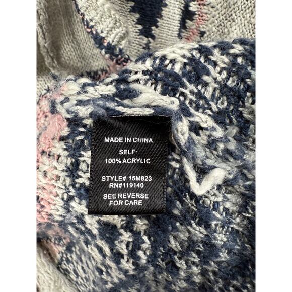 Double Zero Women's Knit Open Front Fringe Cardigan Size Medium - Picture 7 of 13